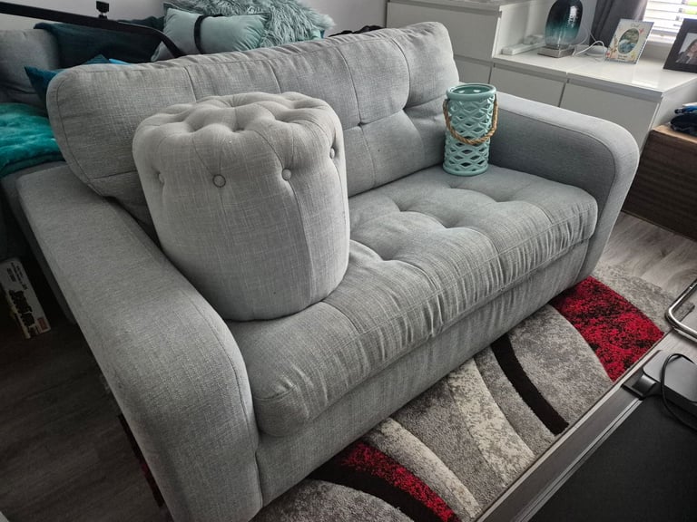 image for Small 2 seater sofa and footstool 
