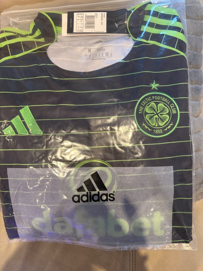 Celtic FC tops - Home, Black away & 3rd away 