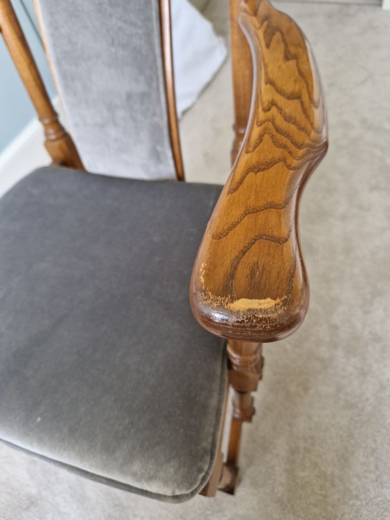 Ercol High Back Dining Chairs Reupholstered 