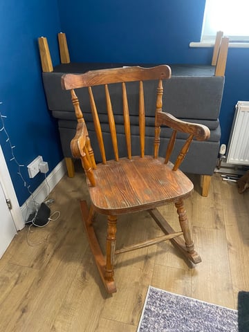 Solid Wood Rocking Chair – Restoration Upcycling Project in - Main Image