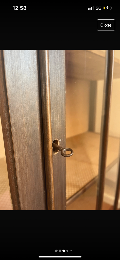 Antique glass cabinet