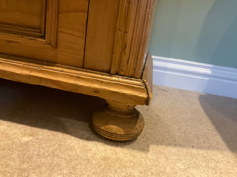 Antique French Pine Housekeepers Cupboard/ Wardrobe C1860 -1870