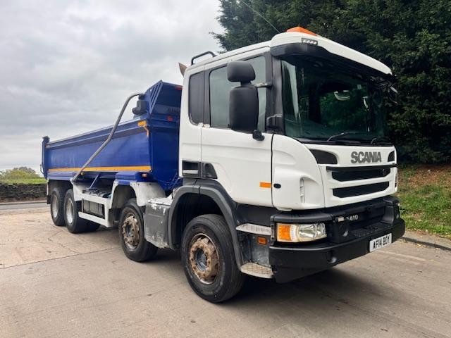 2014 64 Scania P410 E6 8x4 steel tipper sheet manual gearbox air con