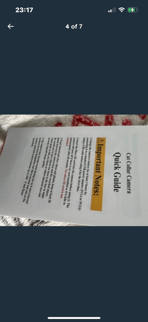 Cat/pet cam collar camera 