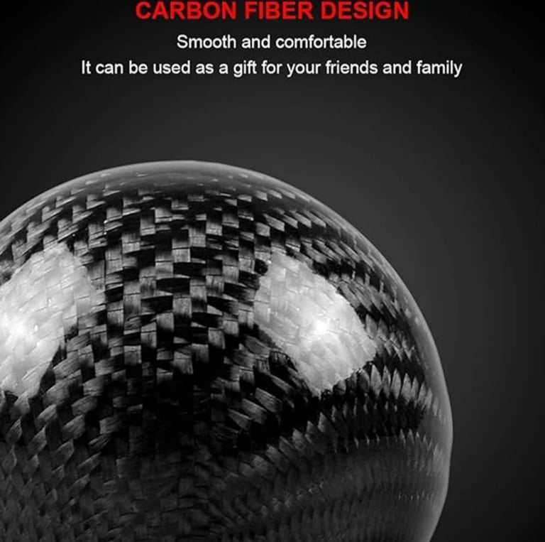 Mugen universal Carbon Fiber Gear Knob – Stylish 5-Speed Manual Car Accessory