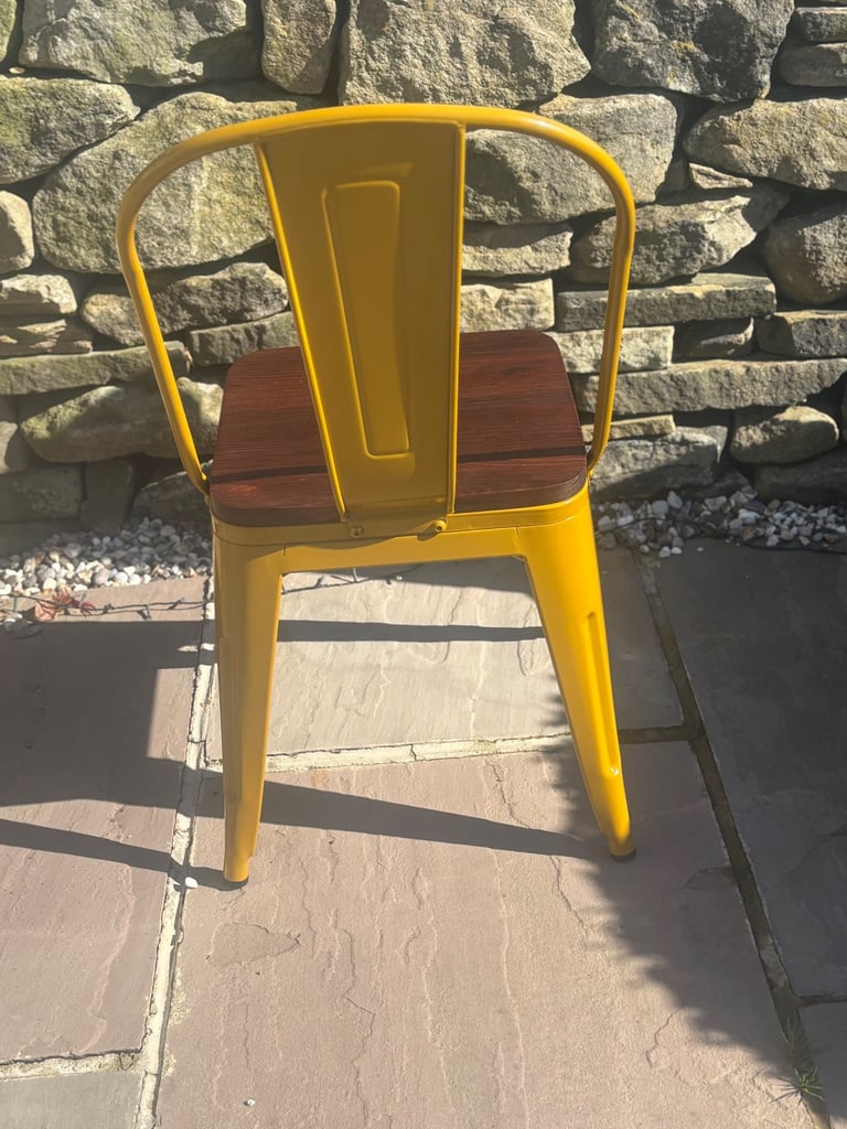 Dining chair industrial design steel & wood quality chair