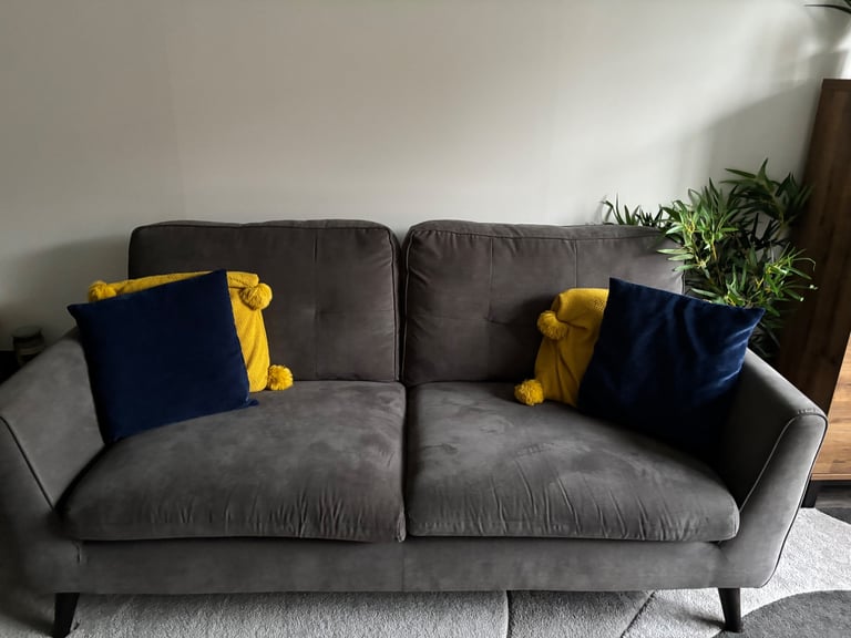 DFS Grey Fabric sofas