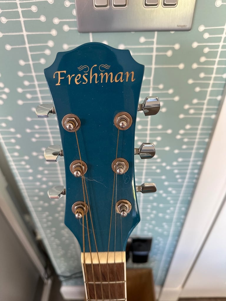 FRESHMAN St Andrew's Flag Acoustic Guitar - Like New