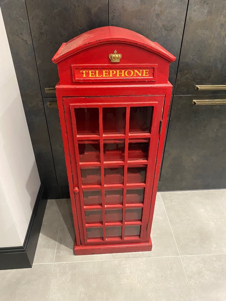 Telephone box wine rack