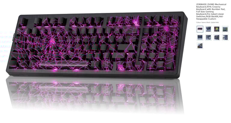 95% Creamy Keyboard with Number Pad, Full Size Gaming Keyboard|| Brand new 45% off price 