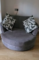 Lounge sofa & swivel cuddle chair