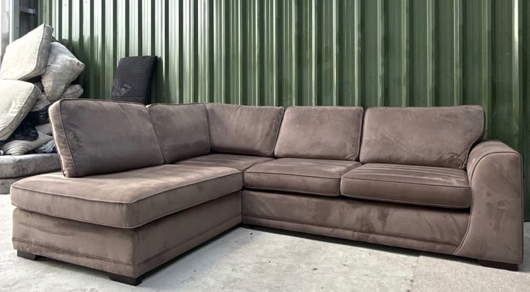 Dfs orka mocha velvet corner sofa