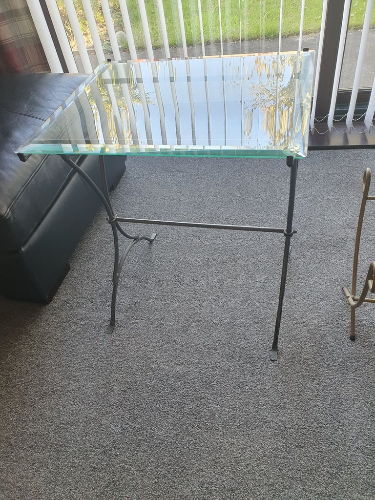 Glass side table