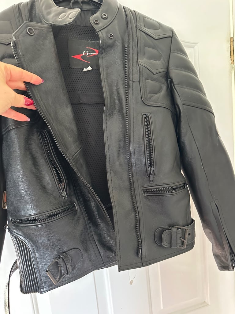 RS leather biker jacket