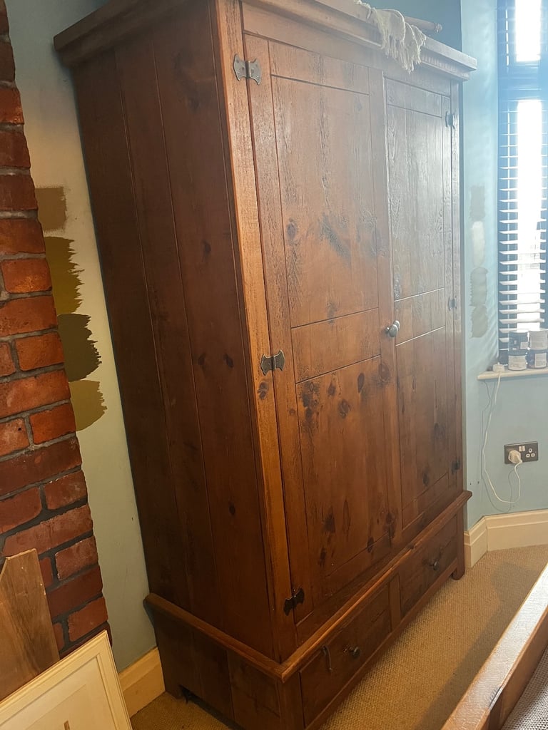 Large Solid reclaimed wood wardrobe - Good Condition