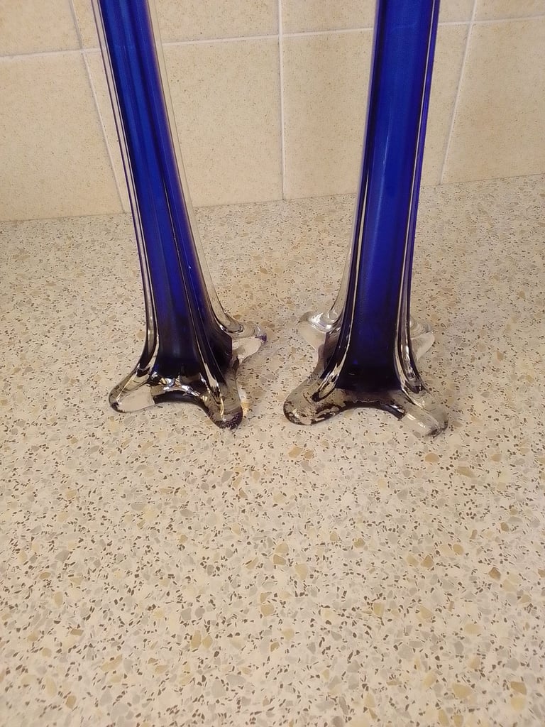Glass tall slim bud vases (Eiffel Tower Vases)