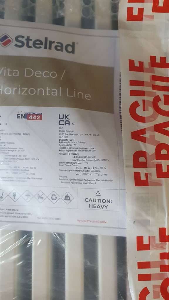 NEW STELRAD SINGLE COMPACT RADIATOR 600 X 600MM