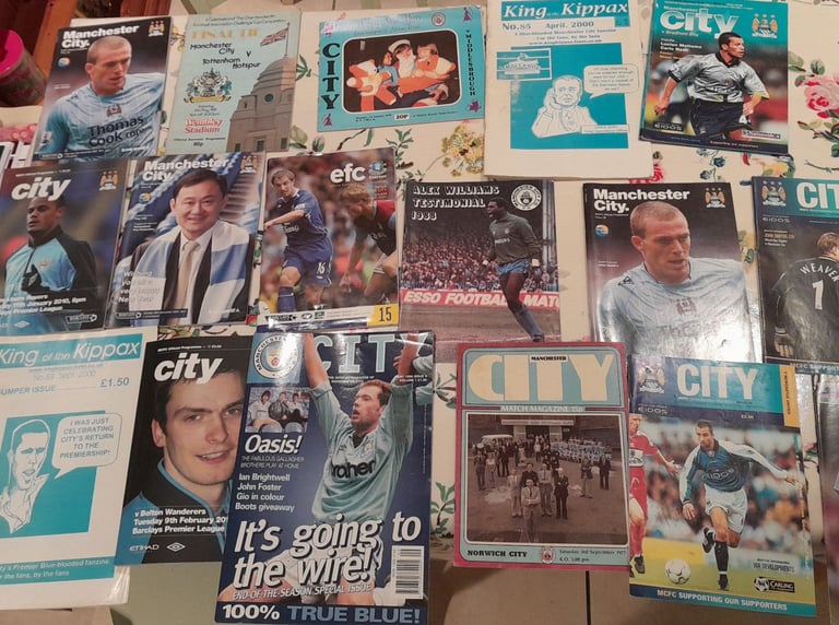Manchester City programs, fanzines.