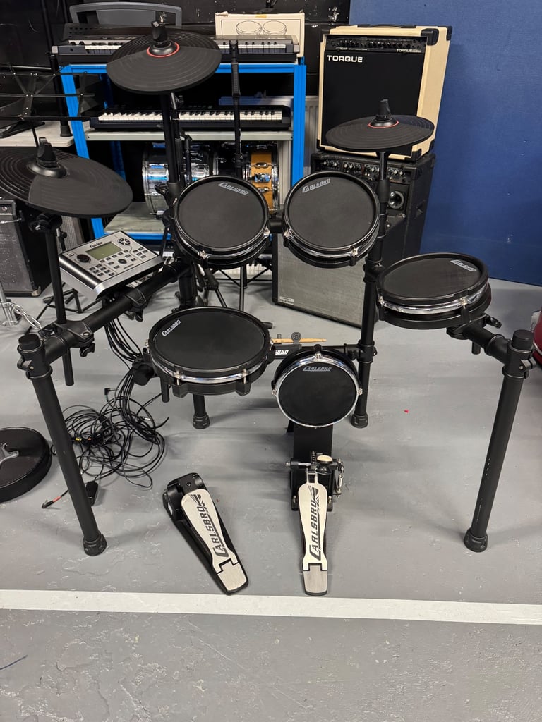image for Carlsbro Commander 400 Electric Electronic Digital Drum Kit Set Full Mesh