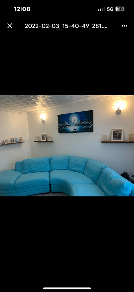 leather four  piece suite 
