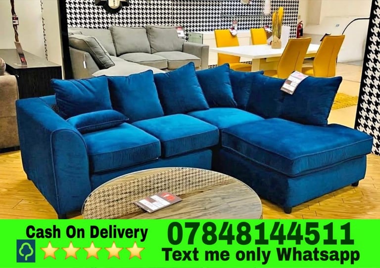 image for *-Premium Quality Sofas - Corner L U Shape 3 2 Seater With Stool