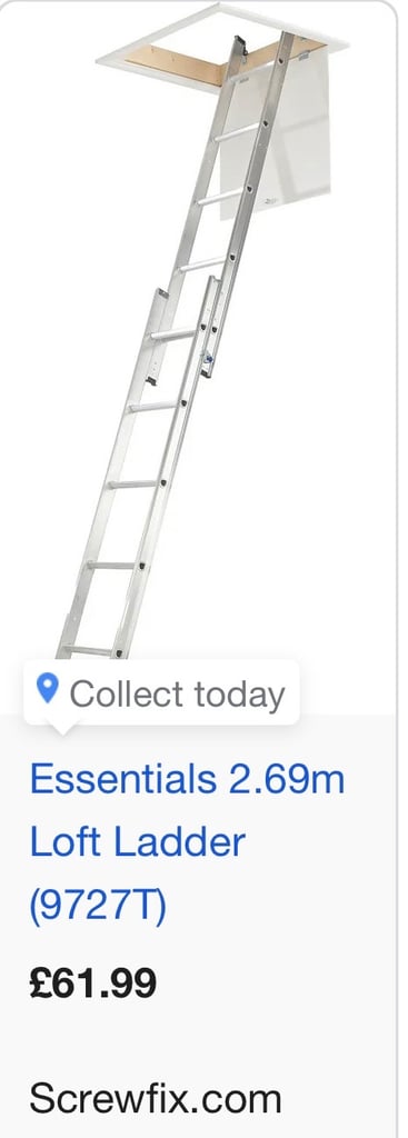 Loft ladder 2 section. 