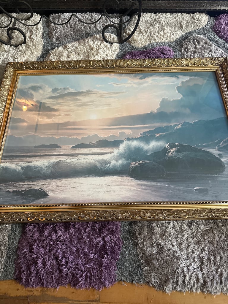 image for Large golden guild frame beautiful picture 