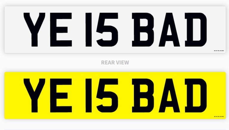 YE15 BAD Private Number Plate on retention - Yeah is Bad