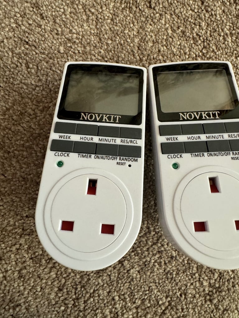 NOVKIT Digital Security Timer Plug Socket Programmable Switch