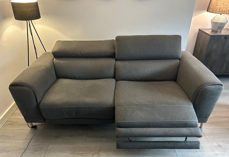 image for Recliner sofa with adjustable headrest