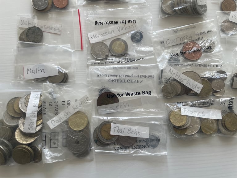 Foreign coins collection. 