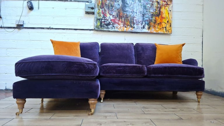 image for Sofa .com Bluebell corner sofa in purple velvet RRP £3600