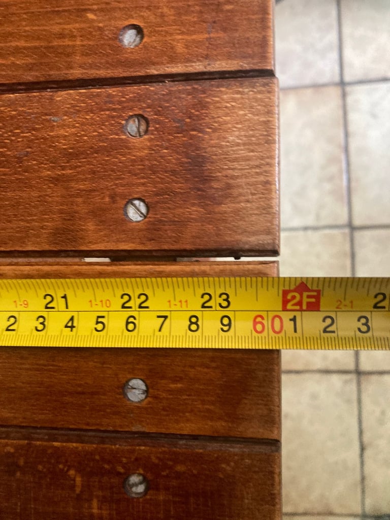 Vintage slatted folding occasional table - Reasonable offers accepted  