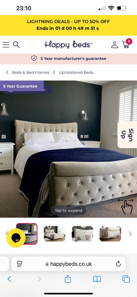 image for Super King Bed Frame and Luxury Mattress 