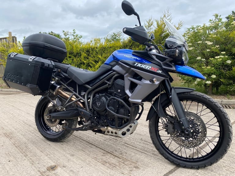 2015 65 TRIUMPH TIGER 800 XCX BLUE FULL LUGGAGE ABS ENDURO ADVENTURE TOURER