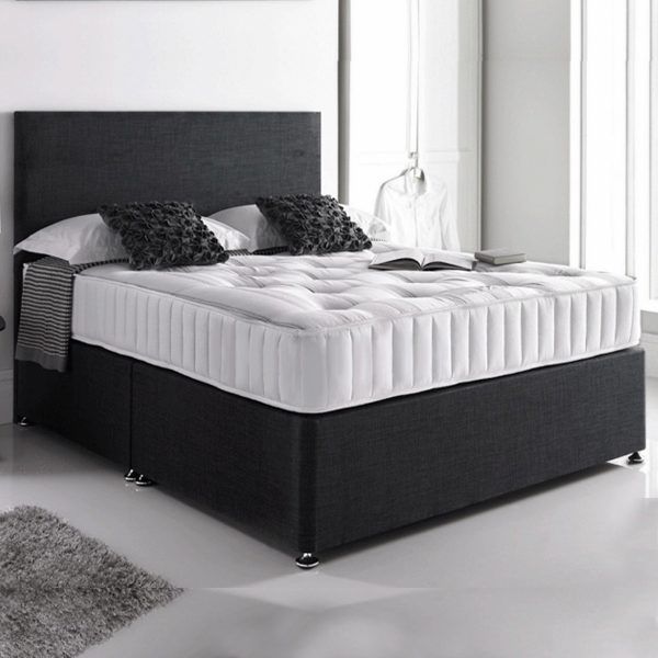 image for ** Stylish Double Plush Velvet Divan Bed UK – Mattress Included ----------------TODAY DELIVERY **