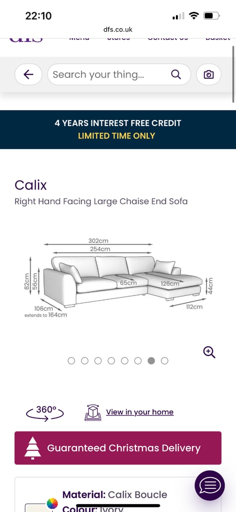 DFS calix boucle Sofa 