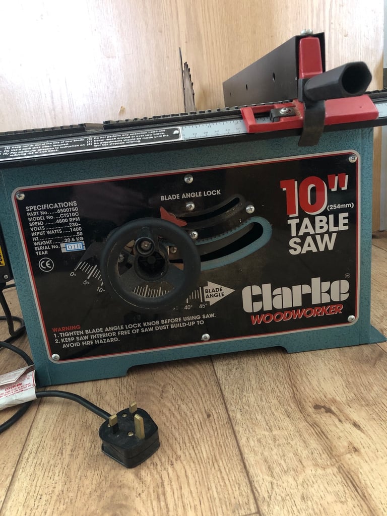 Clarke Woodworker Table Saw 10 Inch Saw Model Cts10C Full working Very good condition