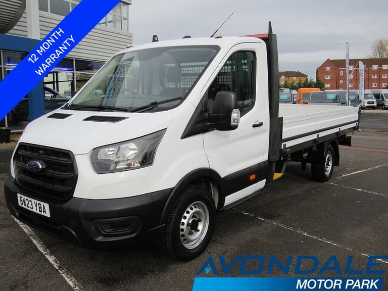 2023 Ford Transit 350 EcoBlue Leader L4 XLWB Dropside Euro 6 1 owner from new 2.0 2dr Chassis Dro...