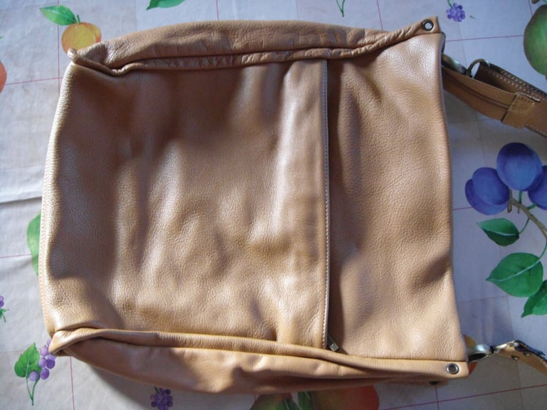 AVORIO ITALIAN LEATHER BAG DARK BEIGE MESSENGER, CROSSBODY BAG