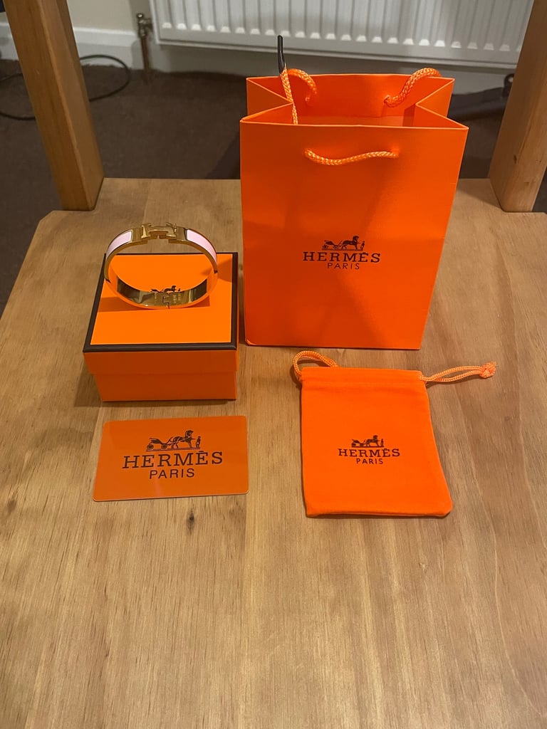 image for Hermes Pink Clic H Bracelet