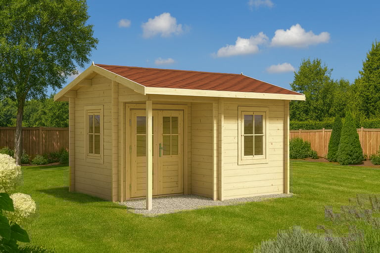 Log cabin Alpina 4m x 3m. Shed, summer house, garden room, office, gym, play room