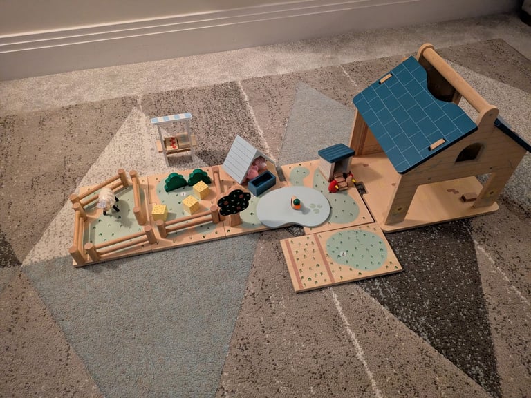 Wooden farmyard set