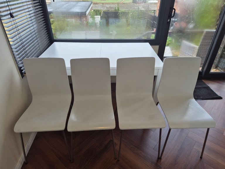 White Extendable Dining Table 