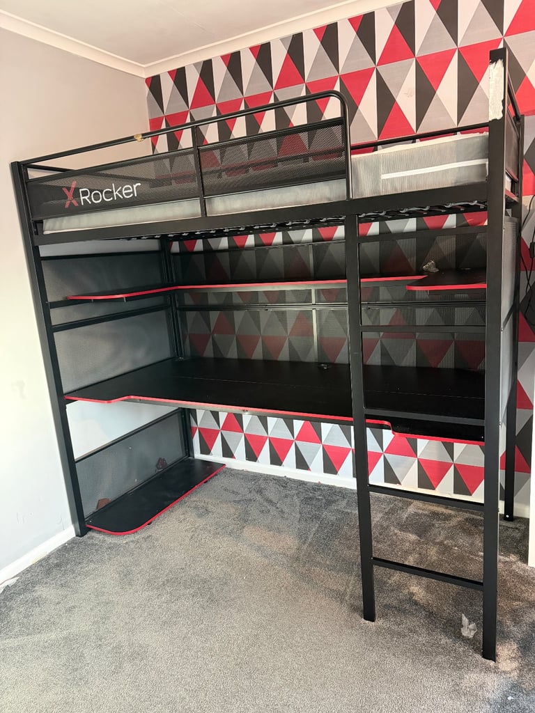 X rocker High sleeper and new mattress