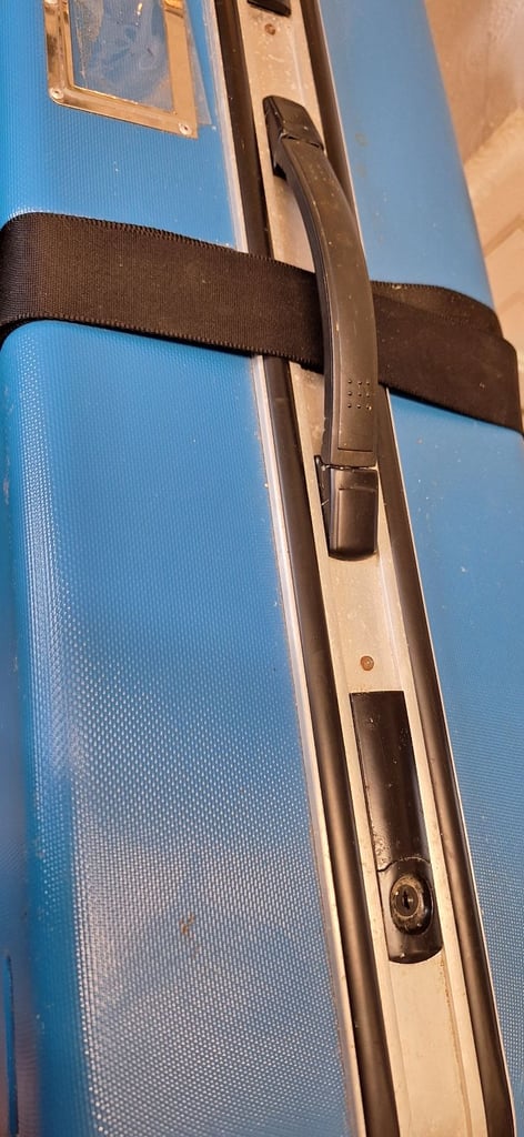 Hard wheeled case for transporting a bicycle eg to take on a plane journey. 