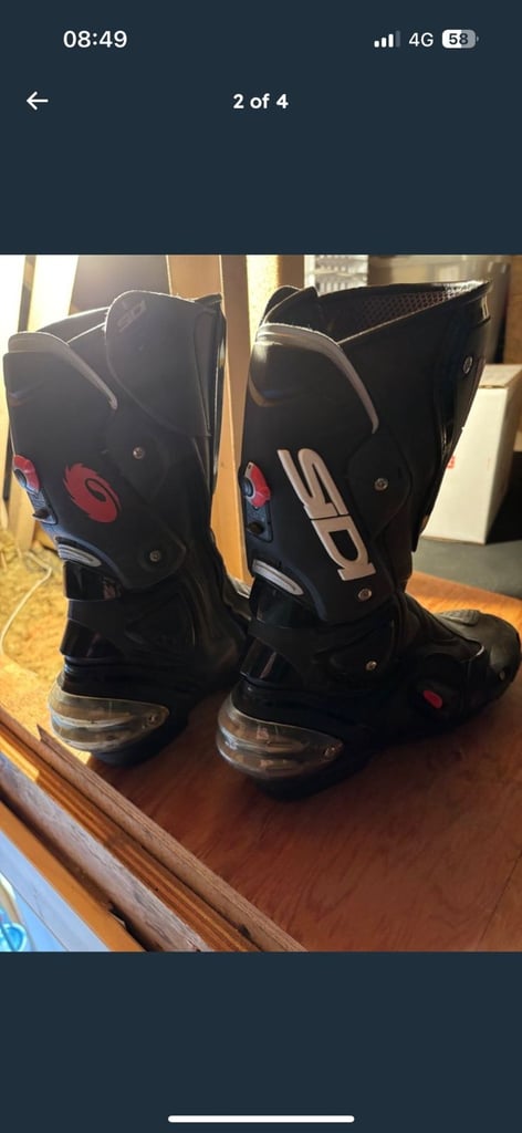 Size 9 mens motorcycle boots