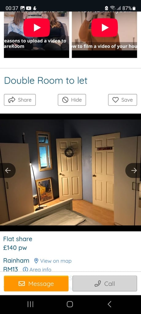 Double bedroom for rent 