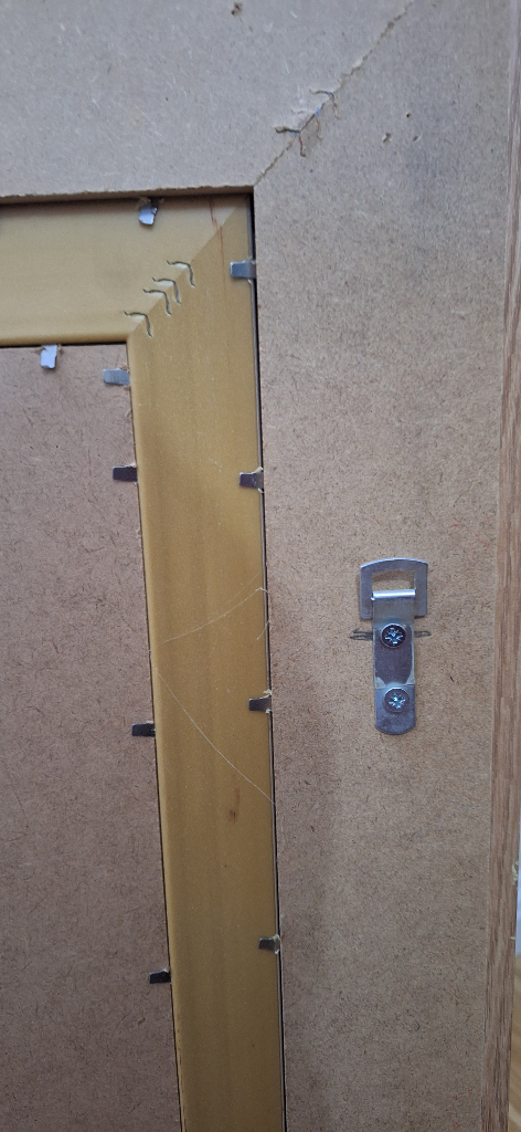 Large quality, heavy, stylish, contemporary mirror, 7kg, 84cm square, wood, double-framed.