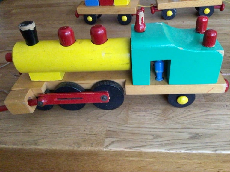 Vintage Kids Wooden Train Etc.